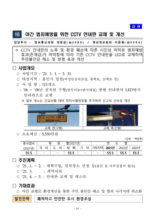 2021년도 주요업무 추진계획(본청, 사업소, 직속기관) | 103페이지