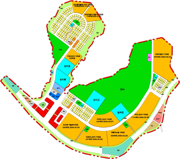 구갈3지구 위치도 및 토지이용계획