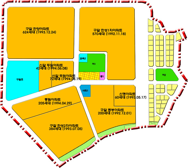 구갈1지구 위치도 및 토지이용계획
