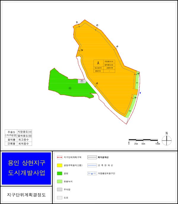 상현지구 토지이용계획
