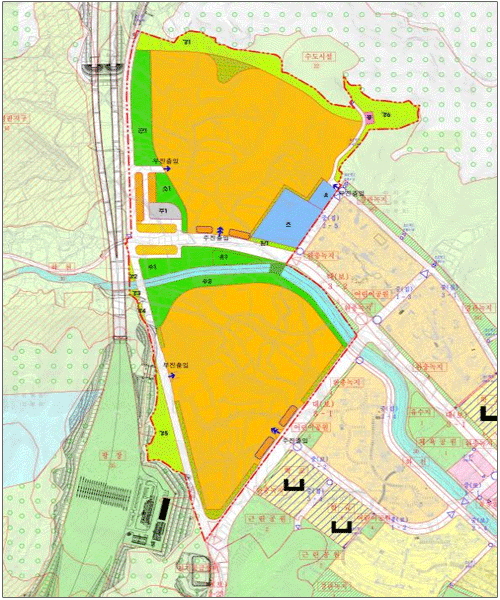 신봉2지구 토지이용계획