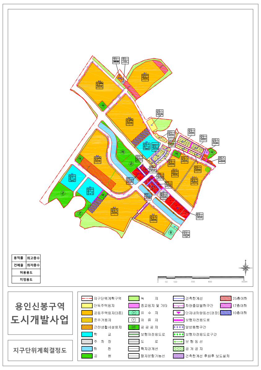 신봉구역 토지이용계획