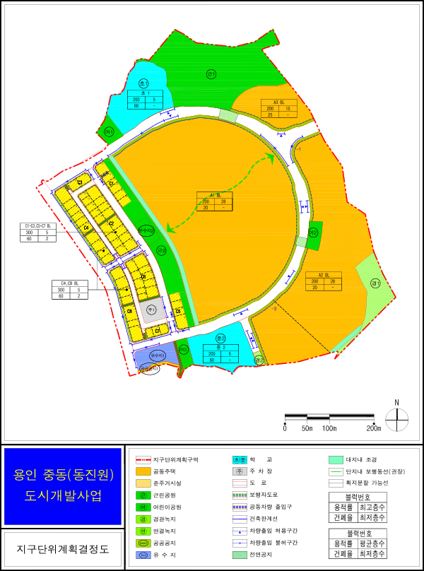 중동(동진원) 토지이용계획